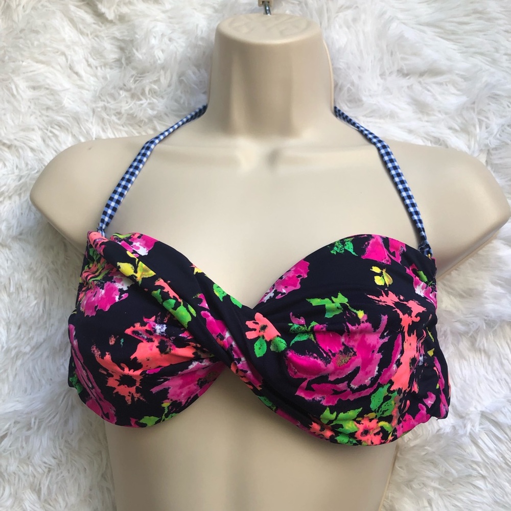 Delia’s swim bikini/ bandeau top floral SZ M D-CUP